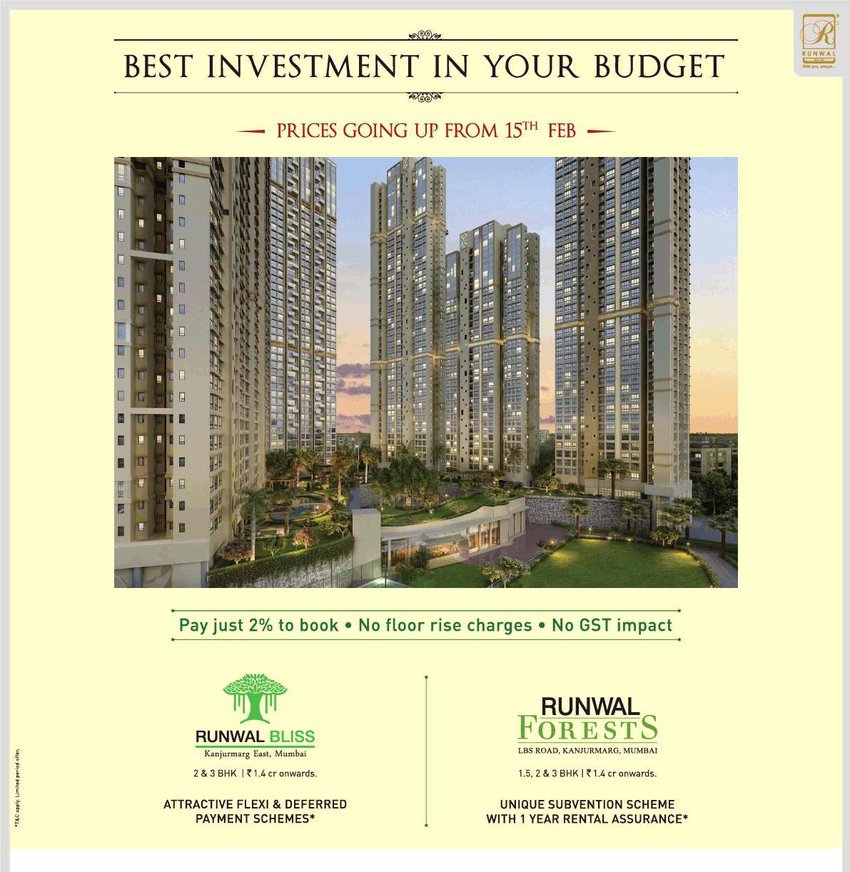 Best investment in your budget at Runwal Properties in Mumbai
